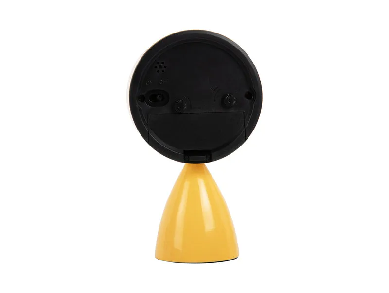 Karlsson Funky Vibes KA6023BY Wecker Hellgelb • Geräuschloses Sweep-Uhrwerk • Retro-Design