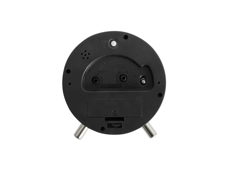Karlsson Disco KA6004SI Wecker Silber • Geräuschloses Sweep-Uhrwerk • Diskokugel-Design