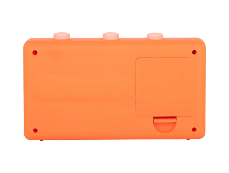 Karlsson Data Flip KA5941OR Wecker Leuchtorange • Klappzahlen-Mechanismus • Geräuschloses Sweep-Uhrwerk