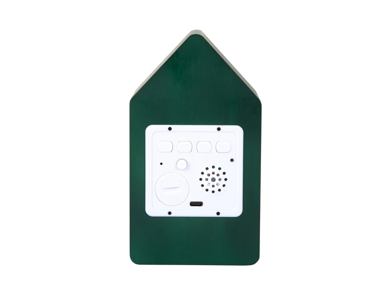 Karlsson Cuckoo LED KA6070GR Wecker Retrogrün • Stündliches LED-Kuckuck-Licht • USB-Netzbetrieb