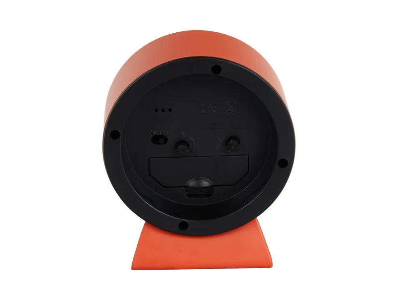 Karlsson Cool Retro KA6082OR Wecker Neonorange • Lautloses Sweep-Uhrwerk • Retro-Design