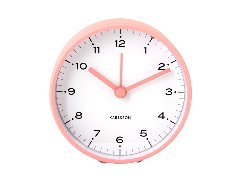 Karlsson Circus Rings KA6010PI Wecker Flamingopink • Geräuschloses Sweep-Uhrwerk • Lichtfunktion