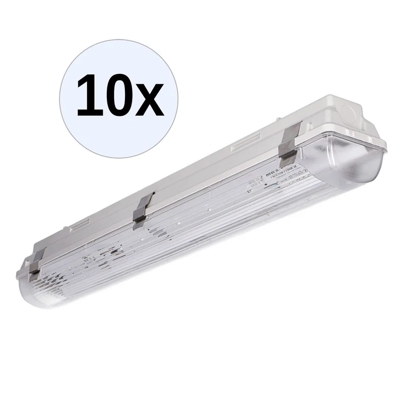 PRACHT LUNA-N T8 Feuchtraumleuchte 1x18W EVG IP66 10 Stk.