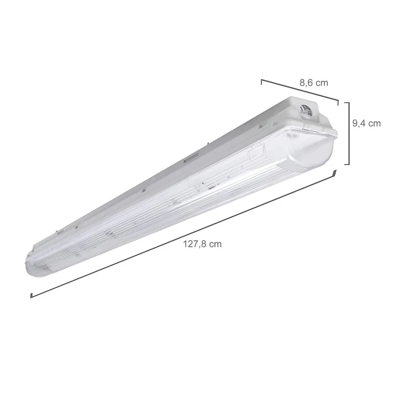 PRACHT LUNA-N-T5 Feuchtraumleuchte 1x28/54W mit Silikonschaumdichtung 20 Stk.