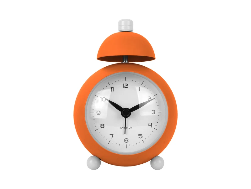 Karlsson Chaplin KA5979OR Wecker Neonorange • Sweep-Uhrwerk • Inspiriert von Charlie Chaplin