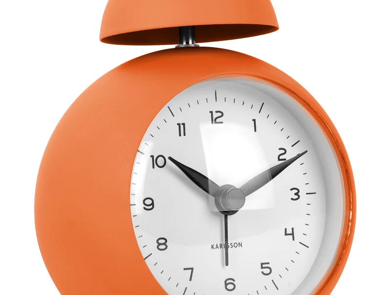 Karlsson Chaplin KA5979OR Wecker Neonorange • Sweep-Uhrwerk • Inspiriert von Charlie Chaplin