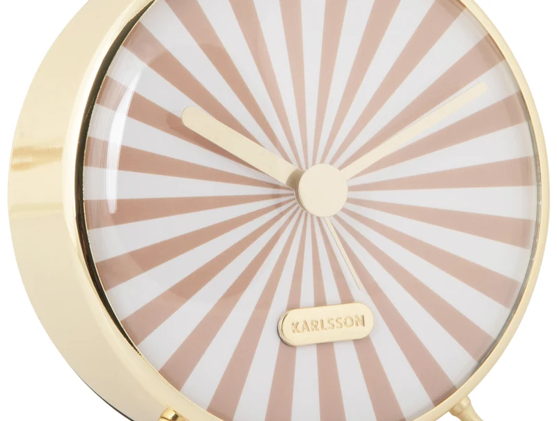 Karlsson Candy Swirl KA6008SB Wecker Softbraun • Geräuschloses Sweep-Uhrwerk • Verspieltes Zifferblatt