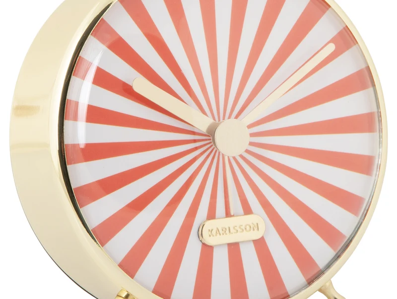 Karlsson Candy Swirl KA6008OR Wecker Orange • Sweep-Uhrwerk • Verspieltes Design