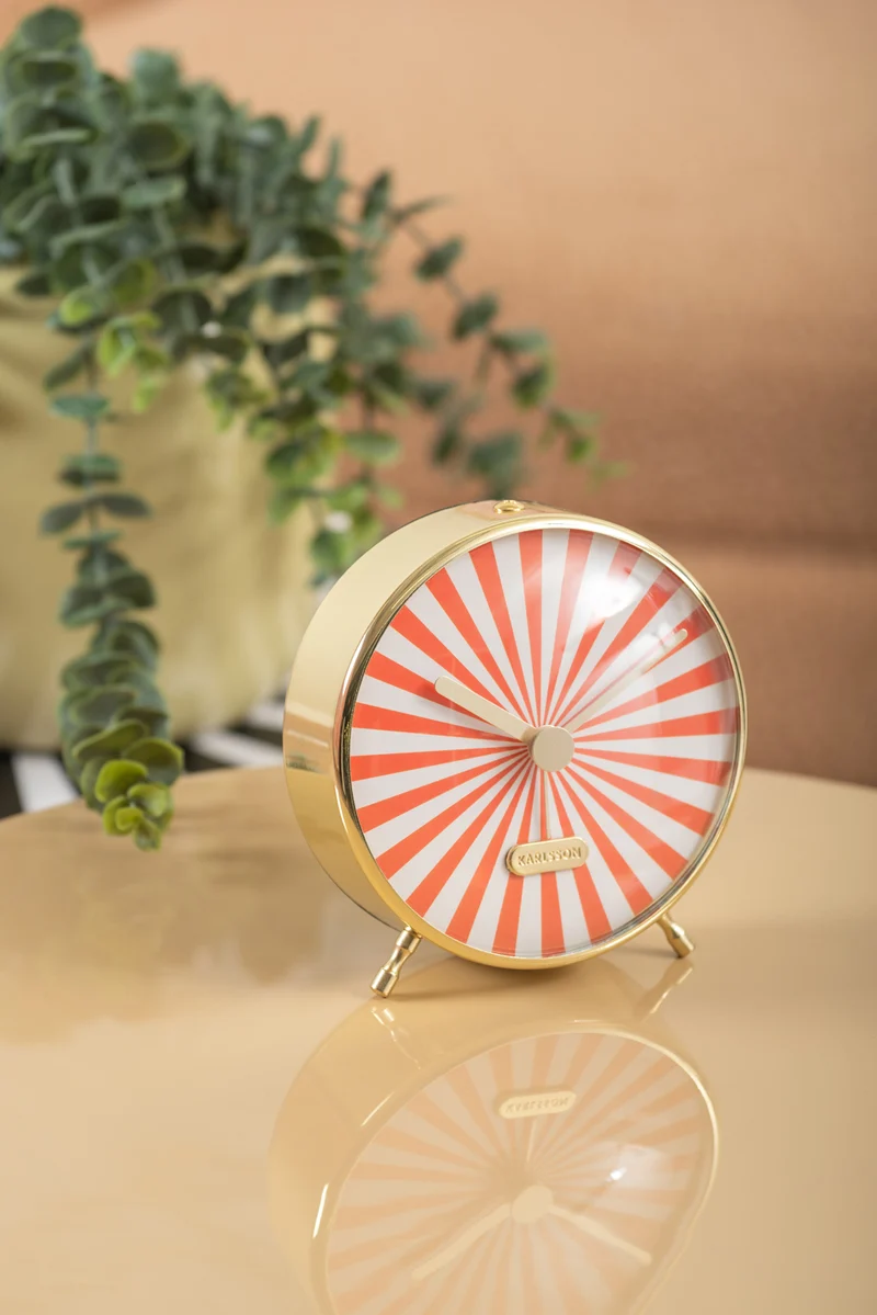 Karlsson Candy Swirl KA6008OR Wecker Orange • Sweep-Uhrwerk • Verspieltes Design