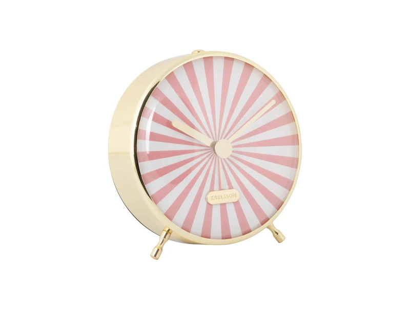 Karlsson Candy Swirl KA6008PI Wecker Rosa • Geräuschloses Sweep-Uhrwerk • Verspieltes Zifferblatt
