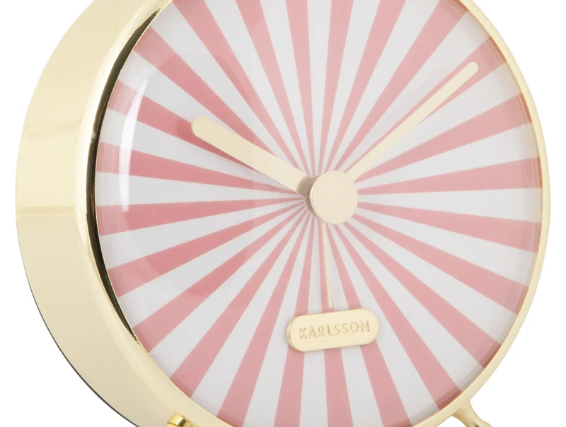 Karlsson Candy Swirl KA6008PI Wecker Rosa • Geräuschloses Sweep-Uhrwerk • Verspieltes Zifferblatt