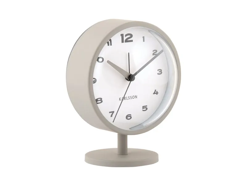 Karlsson Brisk Dome KA6027GY Wecker Dunkelgrau • Sweep-Uhrwerk • Designer Armando Breeveld