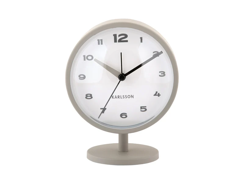 Karlsson Brisk Dome KA6027GY Wecker Dunkelgrau • Sweep-Uhrwerk • Designer Armando Breeveld