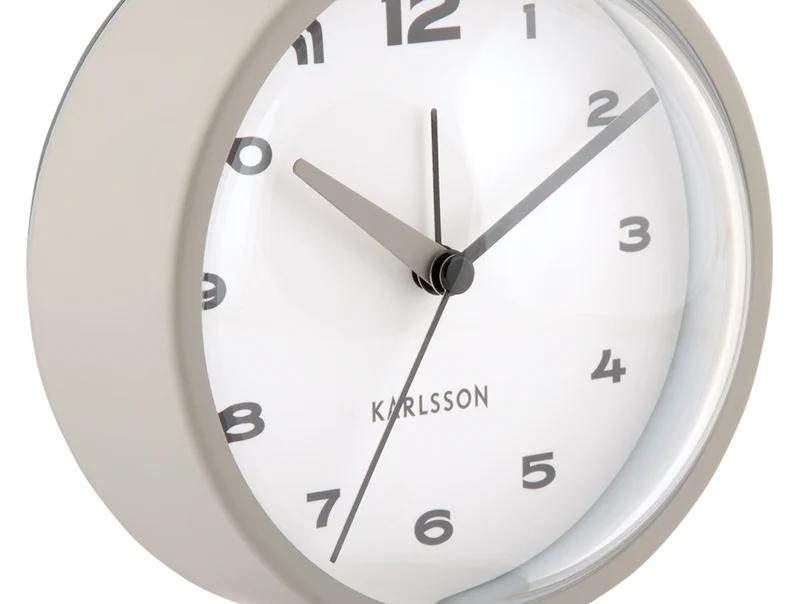 Karlsson Brisk Dome KA6027GY Wecker Dunkelgrau • Sweep-Uhrwerk • Designer Armando Breeveld