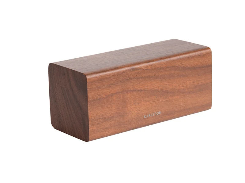 Karlsson Block KA5652DW Wecker Dunkelholz • LED-Digitalanzeige • USB-Netzbetrieb