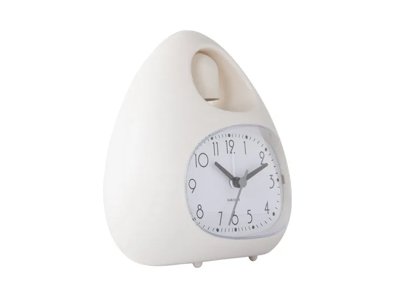 Karlsson Blob Bell KA6037WH Wecker Weiß • Verspieltes Design • Klassisches Glockensignal