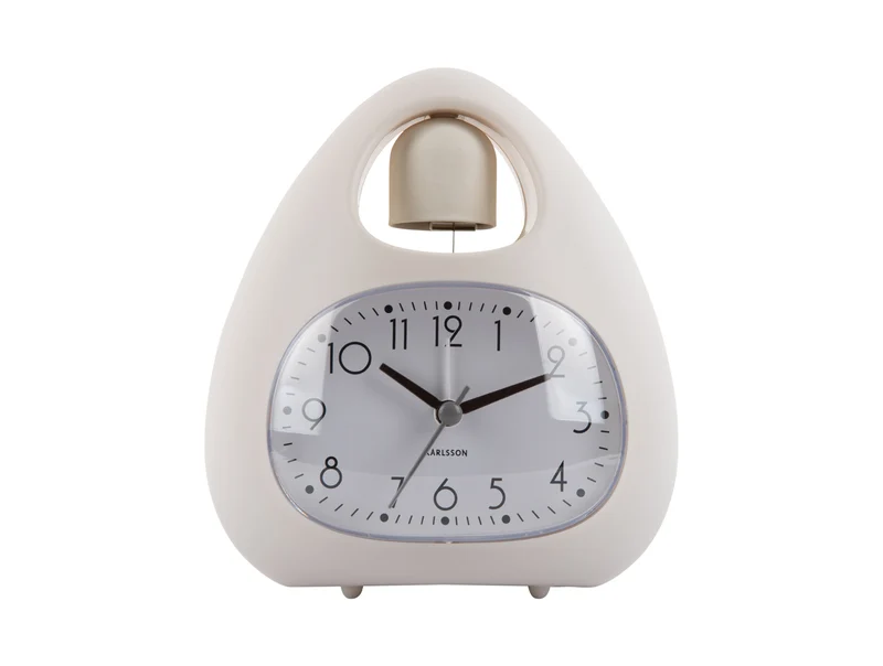 Karlsson Blob Bell KA6037WH Wecker Weiß • Verspieltes Design • Klassisches Glockensignal