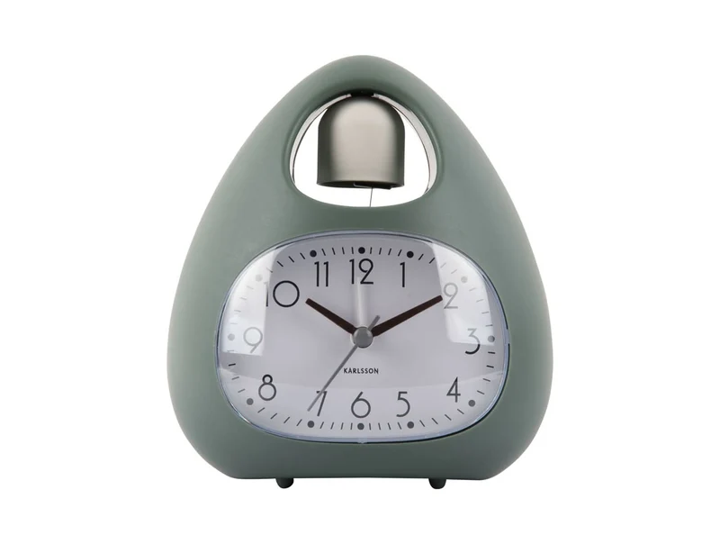 Karlsson Blob Bell KA6037GR Wecker Dschungelgrün • Verspieltes Design • Analoge Zeitanzeige