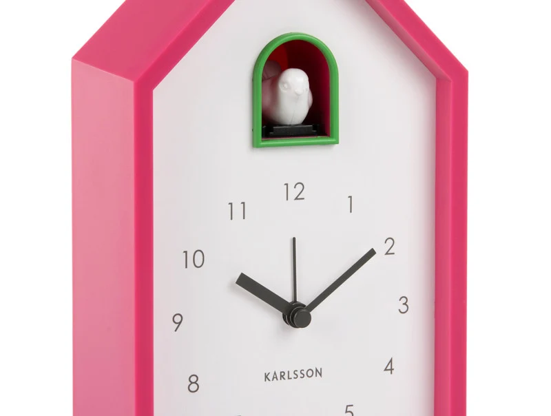 Karlsson Modern Cuckoo KA6015BP Wecker • Kuckucksruf • 3x AAA