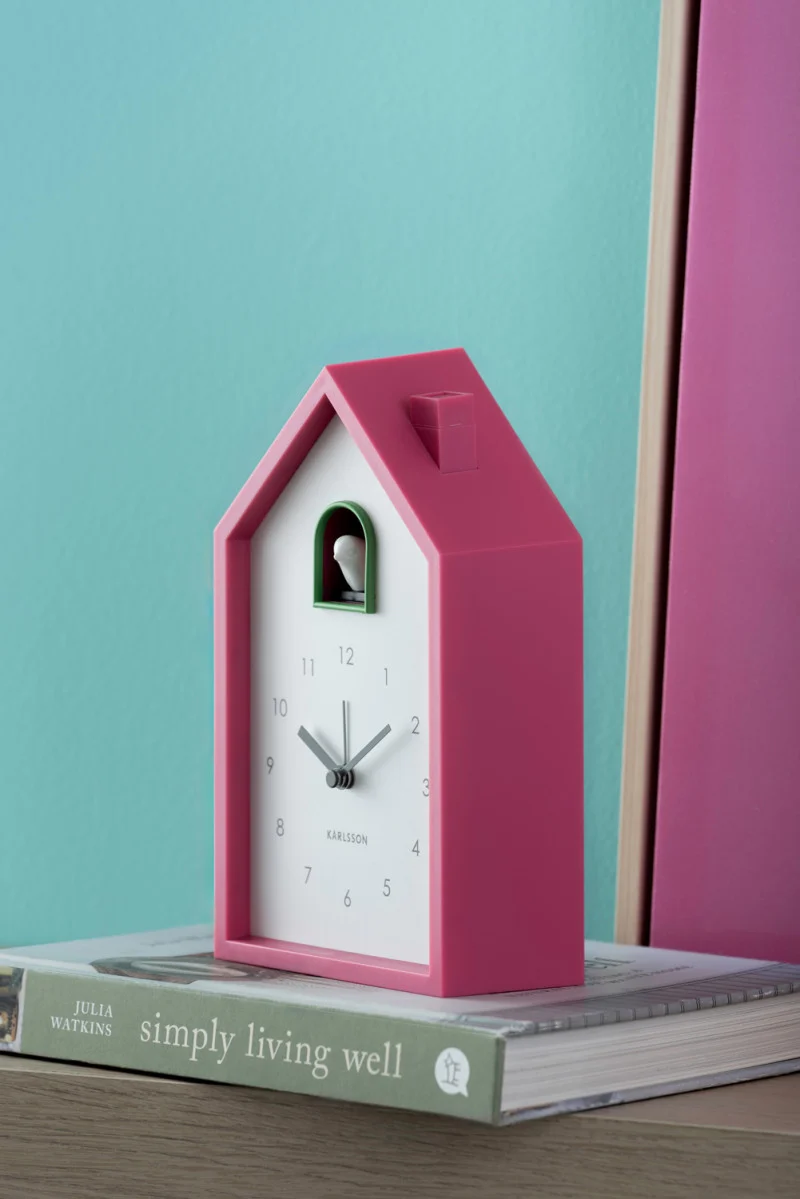 Karlsson Modern Cuckoo KA6015BP Wecker • Kuckucksruf • 3x AAA