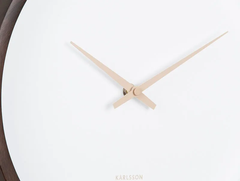 Karlsson Ancho KA5927DW Wanduhr Dunkelholz • Geräuschloses Sweep-Uhrwerk • Minimalistisches Design