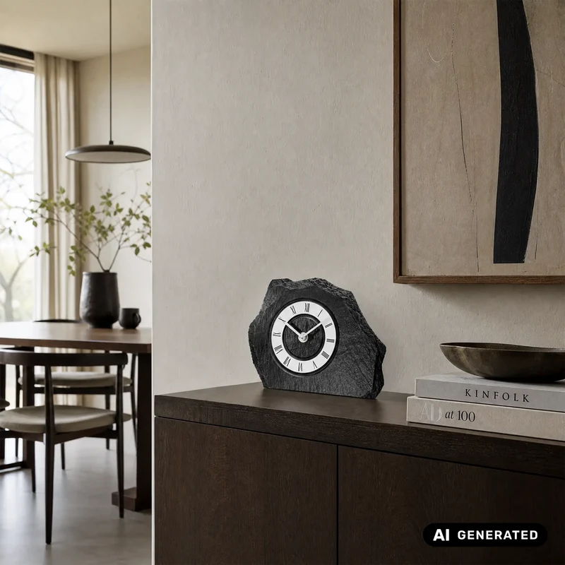 AMS Design T1104 Tischuhr • Naturschiefer • Quarzwerk