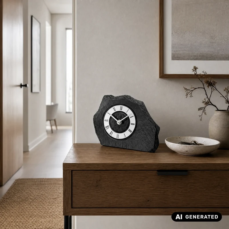 AMS Design T1104 Tischuhr • Naturschiefer • Quarzwerk