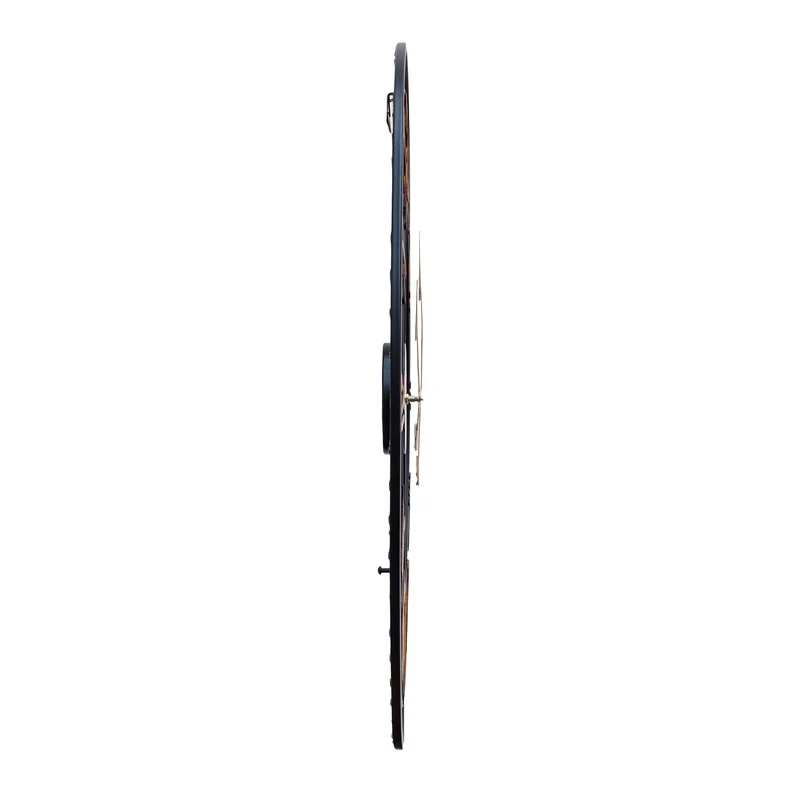 AMS Quarz W9647 Wanduhr • Goldfarbenes Metallgehäuse • XXL Ø 80 cm