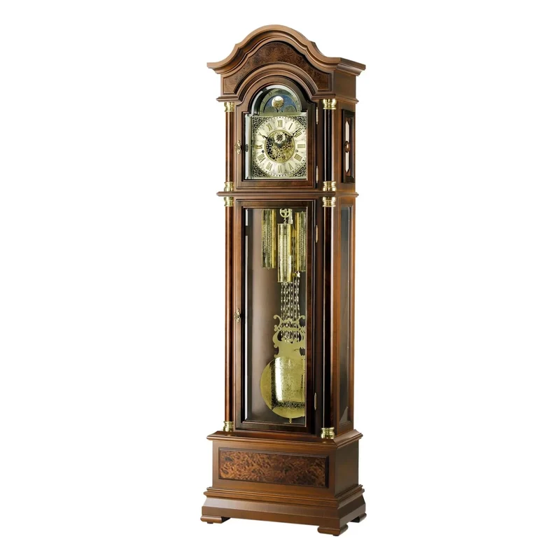 AMS Exklusiv S2069/1 Standuhr • 3 Melodien • Nussbaumholz