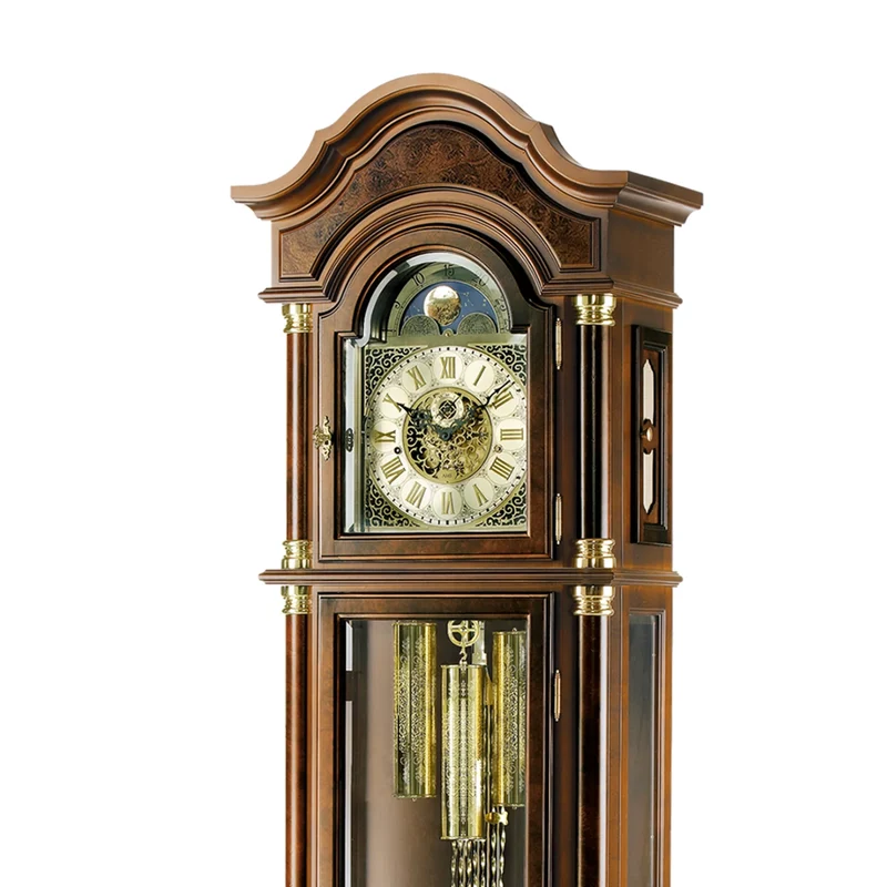 AMS Exklusiv S2069/1 Standuhr • 3 Melodien • Nussbaumholz