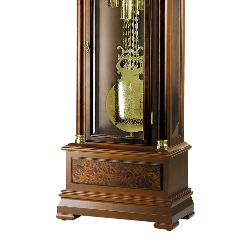 AMS Exklusiv S2069/1 Standuhr • 3 Melodien • Nussbaumholz