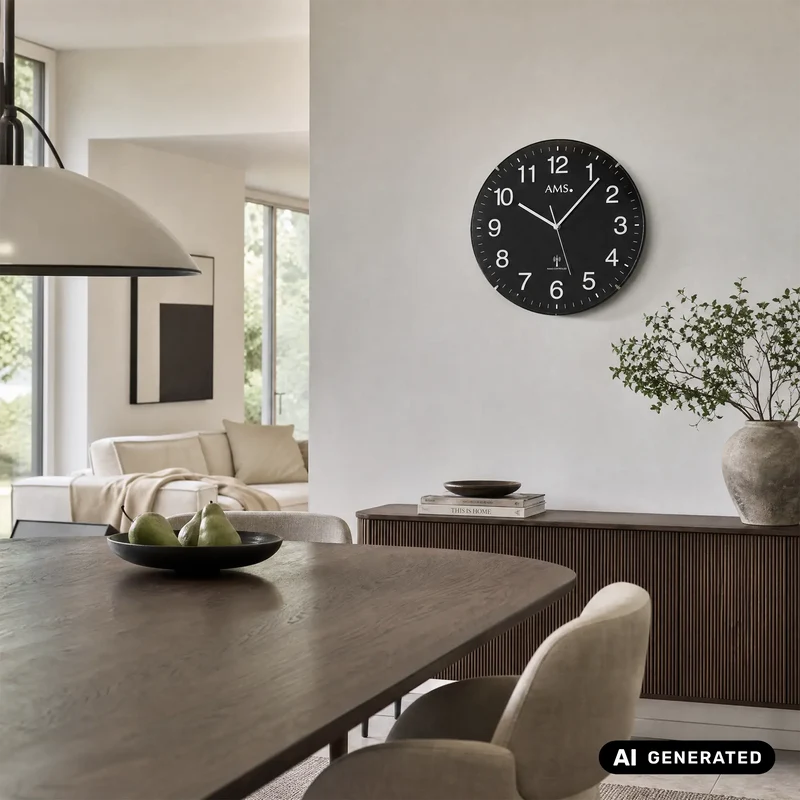 AMS Funk F5959 Wanduhr • Präzises Funkwerk • Kontraststark