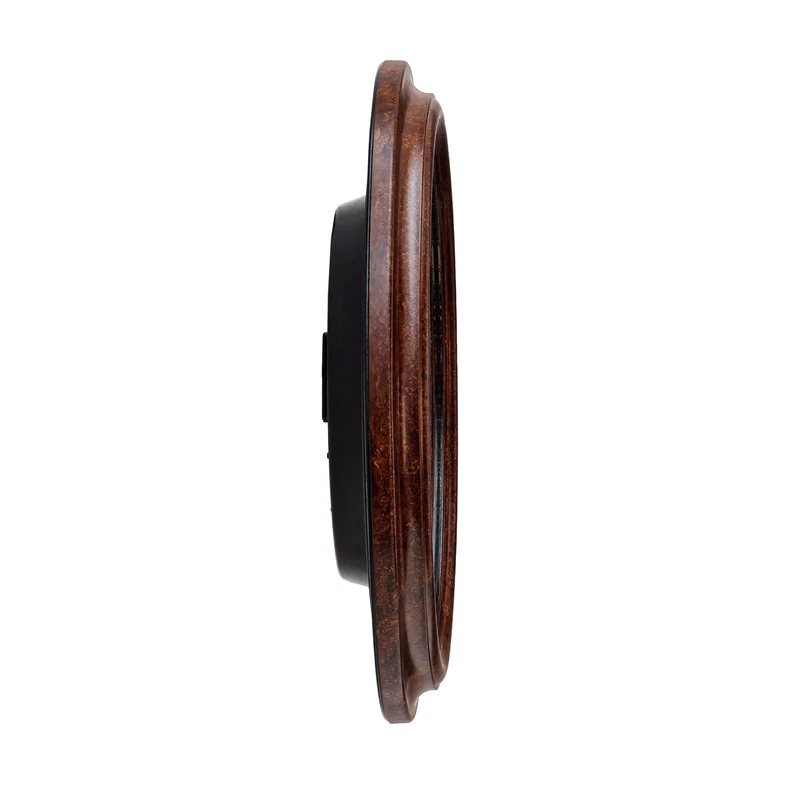 AMS Funk F5544 Wanduhr • Präzises Funk-Uhrwerk • Antik-braunes Retro-Design