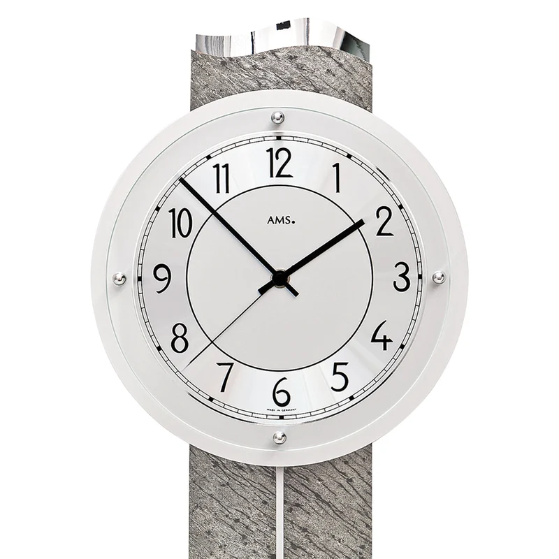 AMS Funk F5216 Wanduhr • Naturstein • Funk-Pendelwerk
