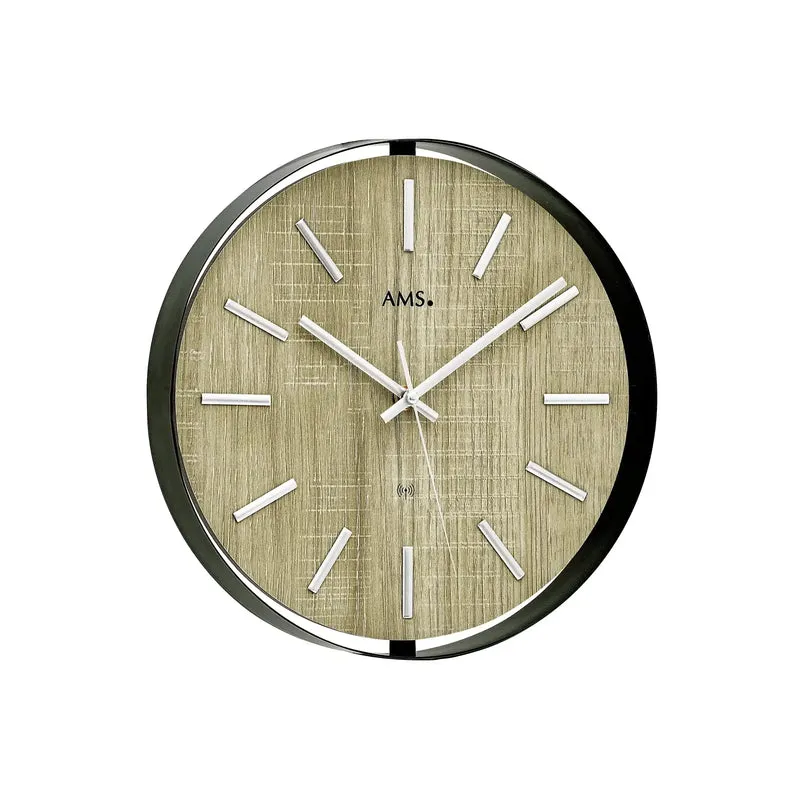AMS Funk F5587 Wanduhr • Schwarzwälder Uhrentradition • Präzises Funkwerk