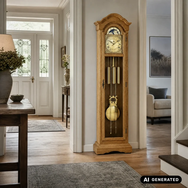AMS Klassik S2021/4 Standuhr • Eiche massiv • Westminster
