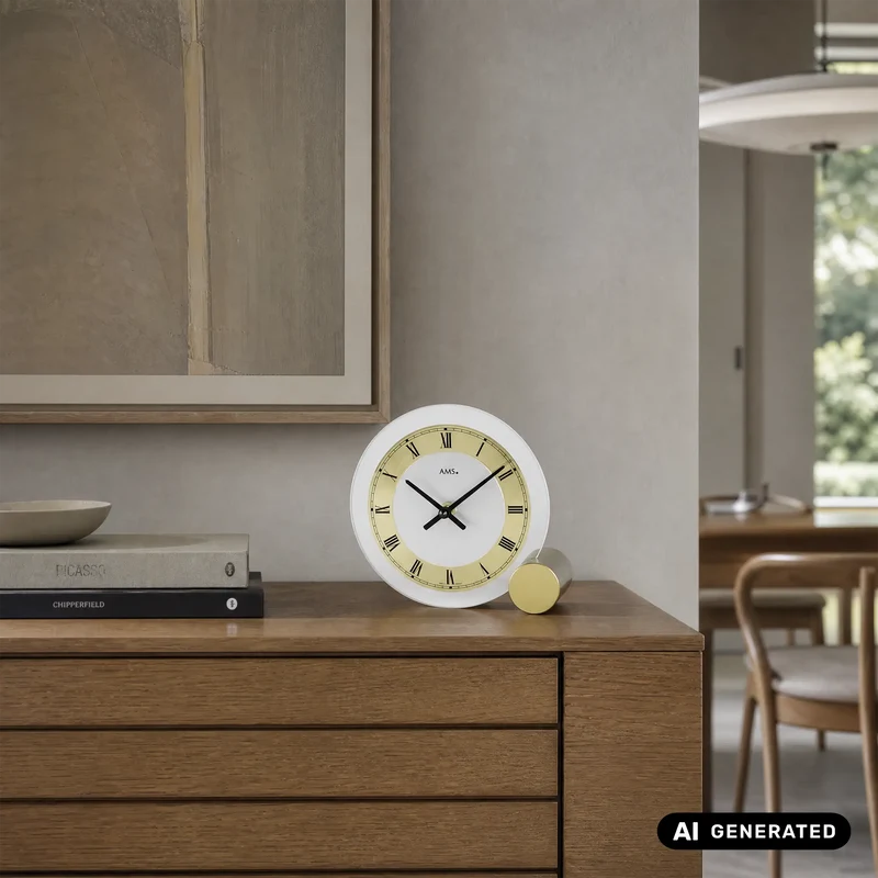 AMS Design T168 Tischuhr • Mineralglas • Quarzwerk
