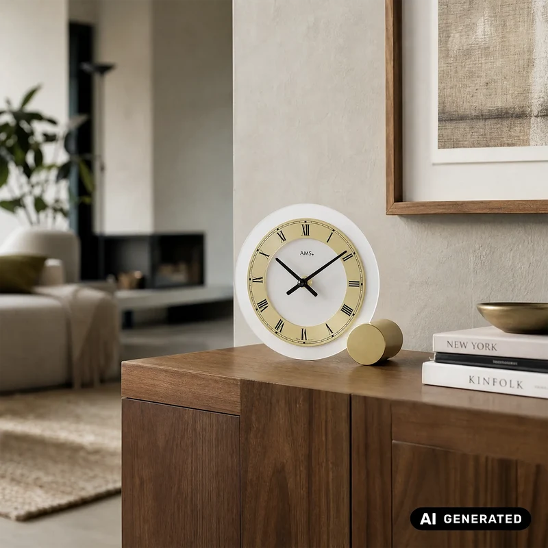 AMS Design T168 Tischuhr • Mineralglas • Quarzwerk
