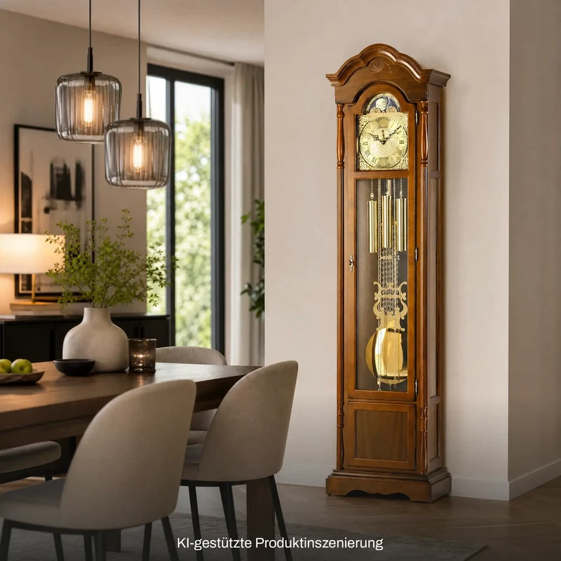 AMS Klassik S2011/1 Standuhr • 8-Tage Westminster • Nussbaum