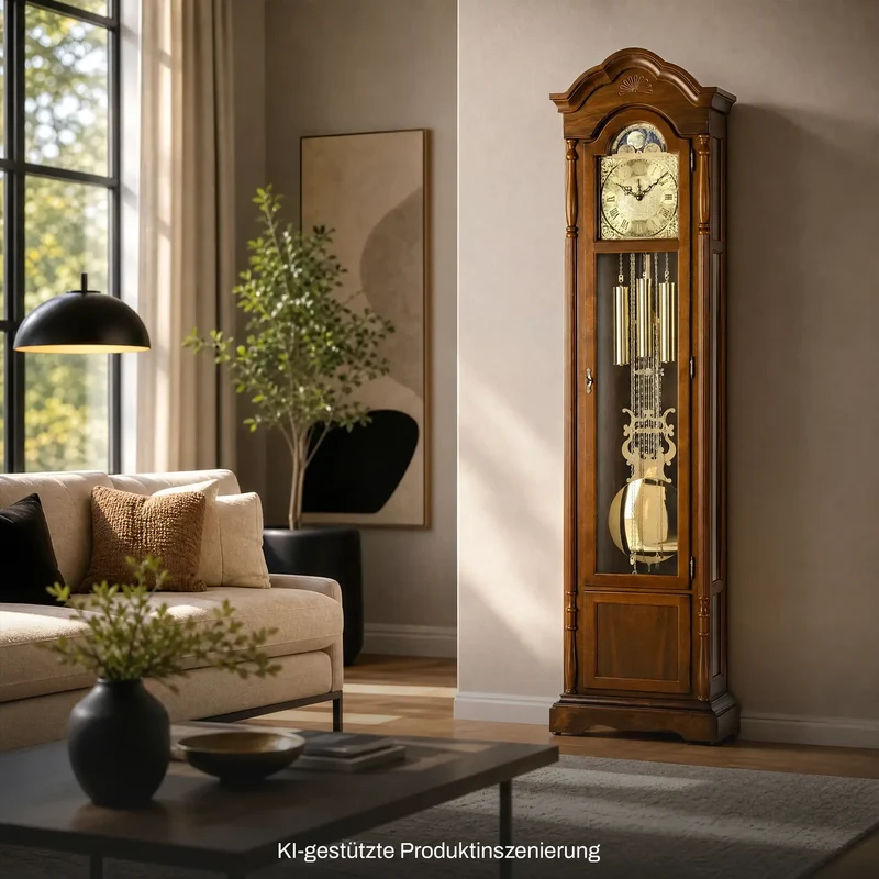 AMS Klassik S2011/1 Standuhr • 8-Tage Westminster • Nussbaum
