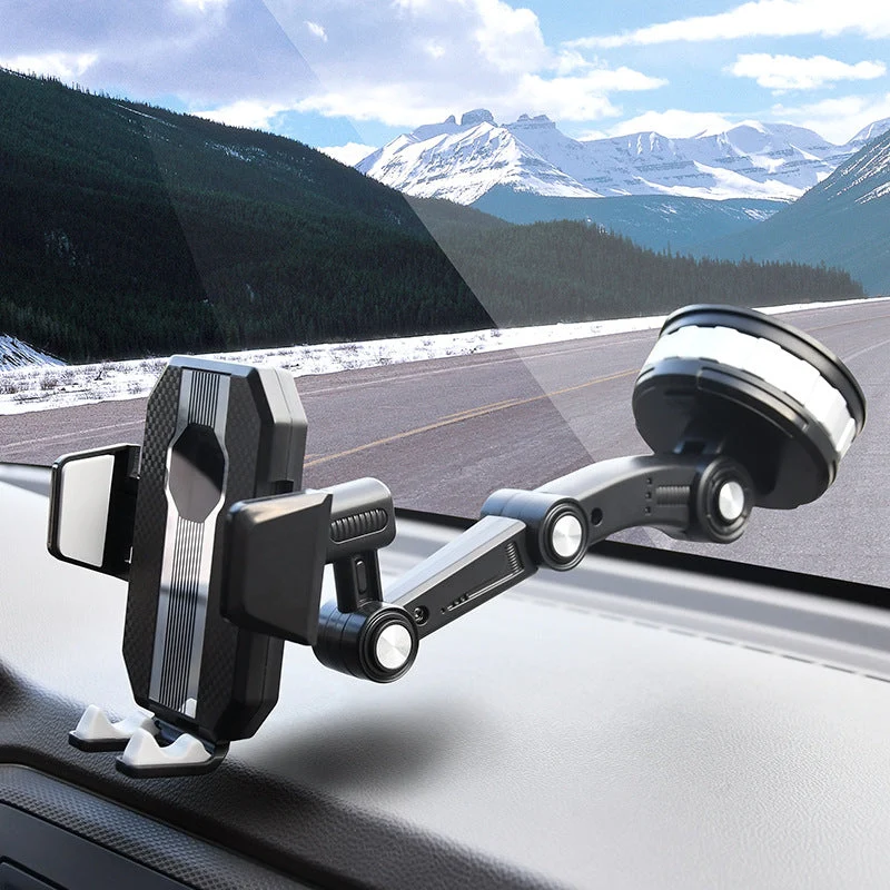 Universele Telefoonhouder Auto Voorruit & Dashboard 360° Draaibaar met Telescopische Arm | Sansoti