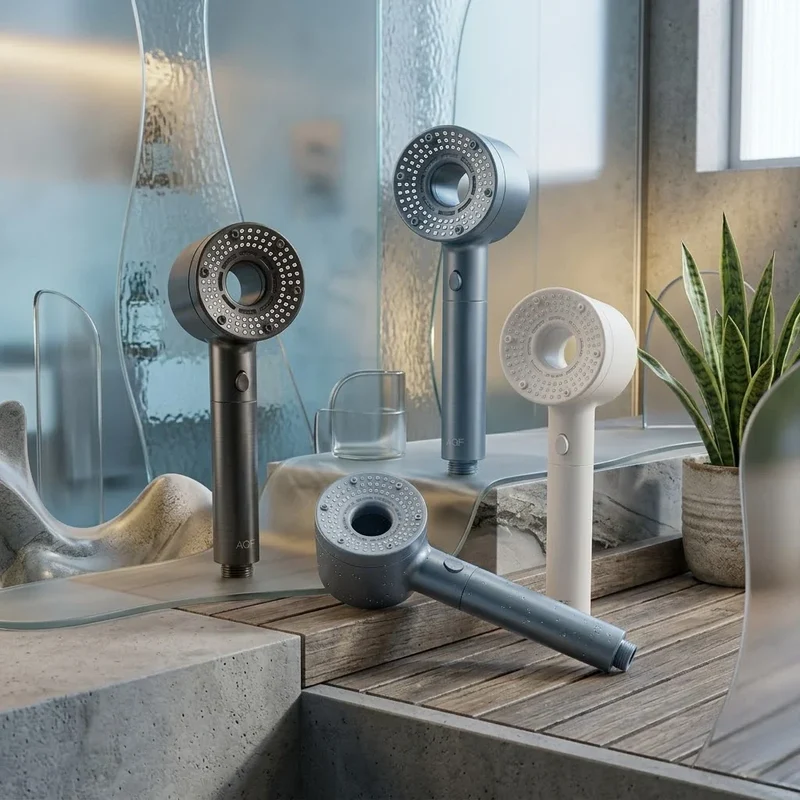 Handdouche met 5 Verstelbare Standen – Waterbesparende Douchekop met Verhoogde Druk – Badkameraccessoire voor Zwakke Waterdruk | Sansoti