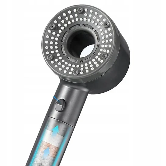 Handdouche met 5 Verstelbare Standen – Waterbesparende Douchekop met Verhoogde Druk – Badkameraccessoire voor Zwakke Waterdruk | Sansoti