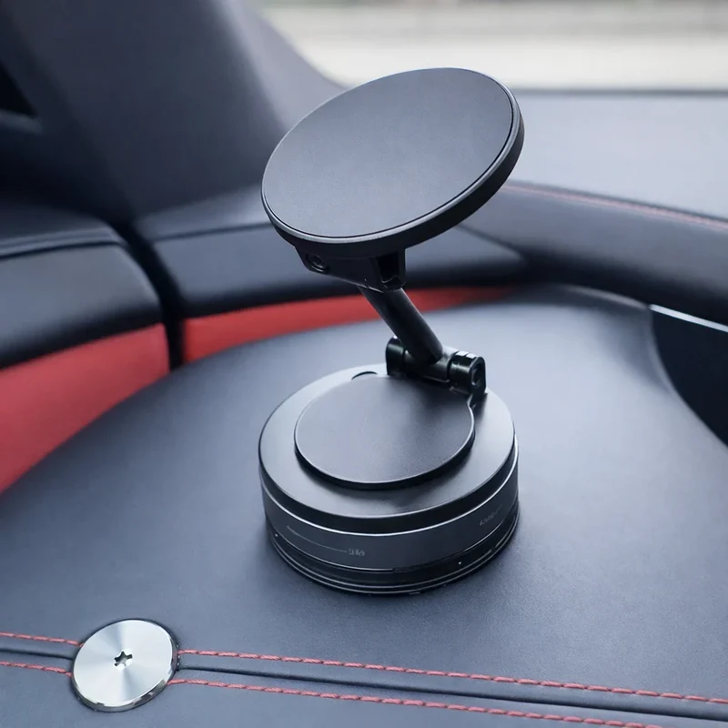 Magnetische Telefoonhouder met Vacuümzuigvoet voor Dashboard en Voorruit – Volledige 360° Draaiing | Sansoti