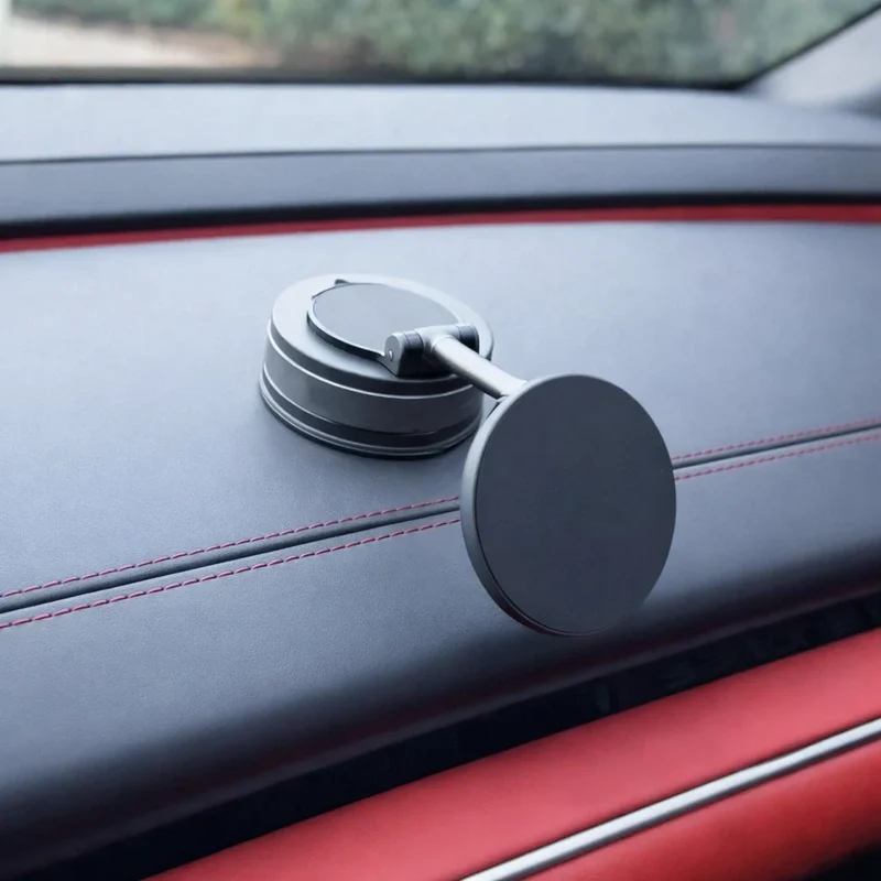 Magnetische Telefoonhouder met Vacuümzuigvoet voor Dashboard en Voorruit – Volledige 360° Draaiing | Sansoti