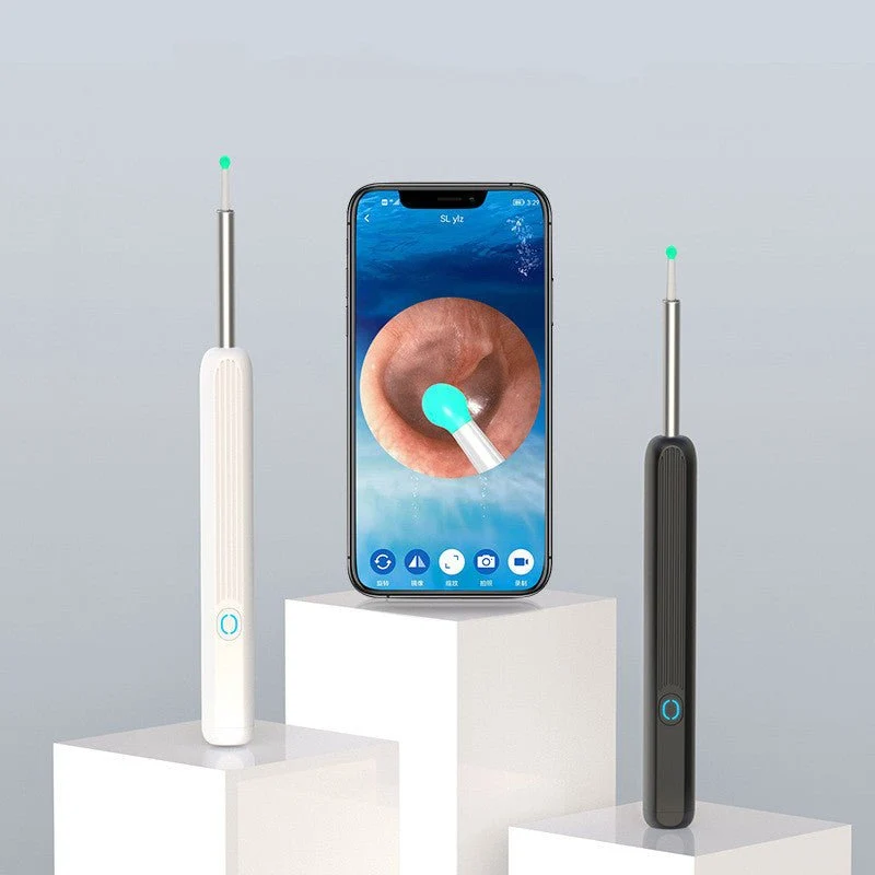 Oorexamen Camera met Siliconen Reinigingsopzetstuk en LED-Verlichting | Sansoti