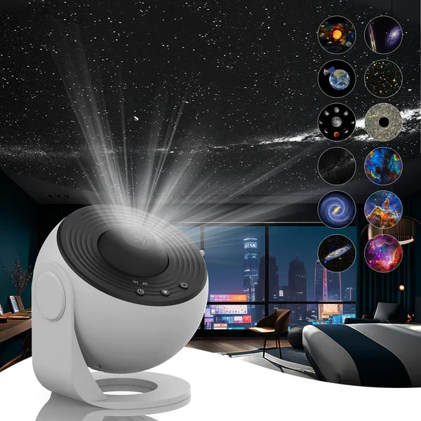 Galaxyprojectie Sterrenhemel Projector met Verwisselbare Schijven – Ruimtevisualisatie voor Kinderen en Volwassenen | Sansoti