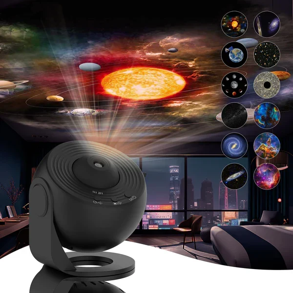 Galaxyprojectie Sterrenhemel Projector met Verwisselbare Schijven – Ruimtevisualisatie voor Kinderen en Volwassenen | Sansoti