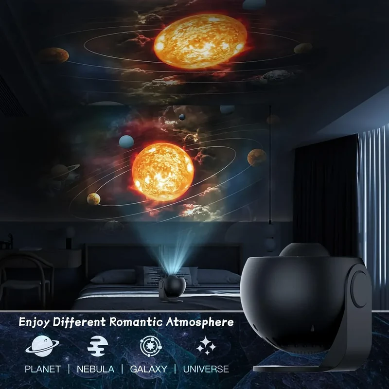 Galaxyprojectie Sterrenhemel Projector met Verwisselbare Schijven – Ruimtevisualisatie voor Kinderen en Volwassenen | Sansoti