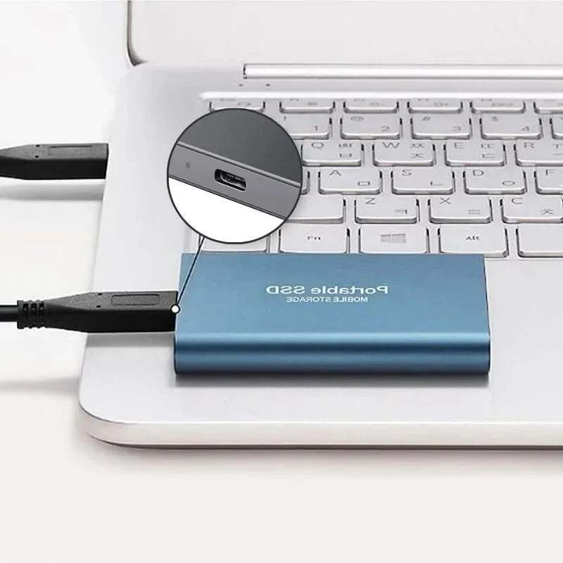 Draagbare Externe SSD Schijf Aluminium 1TB-30TB Schokbestendig Waterafstotend Opslag | Sansoti